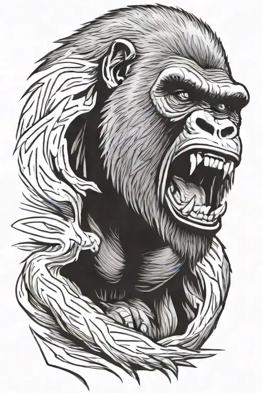 Gorilla Screaming Angry