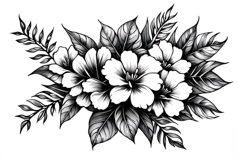 Hawaiian Floral Wrap Around Arm