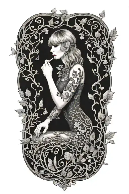 Taylor Swift Eras Tour Stage With Vines And Moss