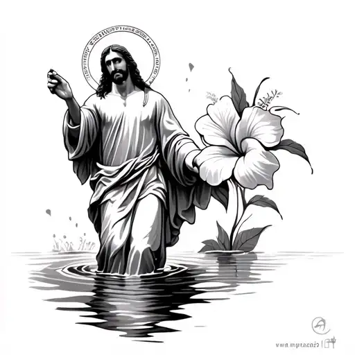 Jesus Walking On Water Hibiscus Flowers