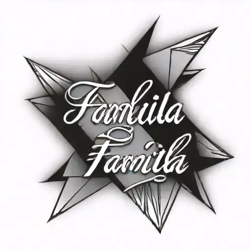 A Geometric Design Incorporating The Word 'Familia' In A Stylish And Modern Font