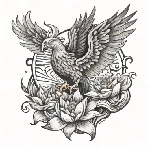Pheonix Rising From Lotus