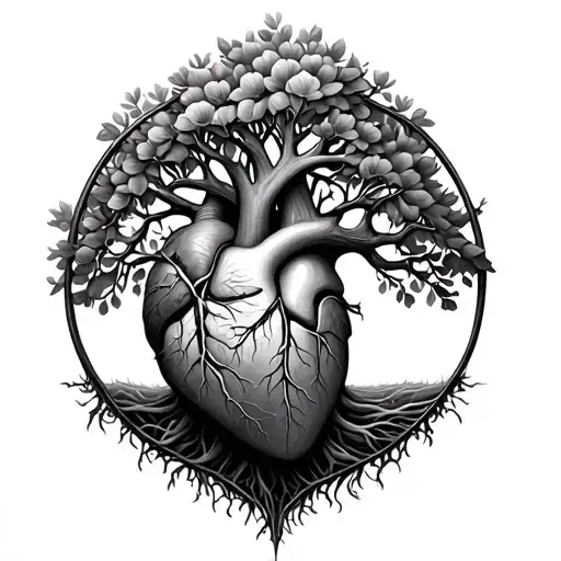 Tree Of Life With Anatomical Heart