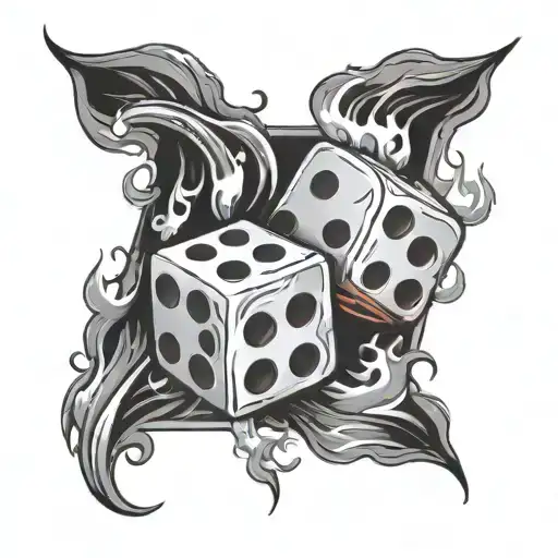 Two Flaming Dice
