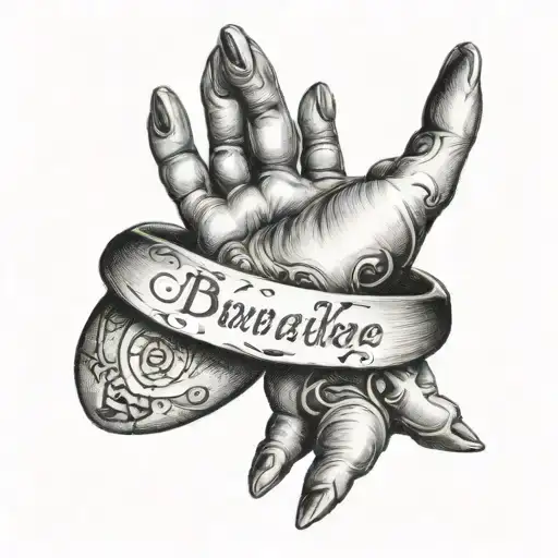 Baby Hand Tattoo With Name And Date Of Birth