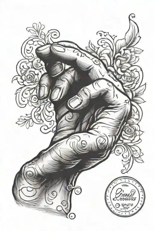 Baby Hand With Name And Date