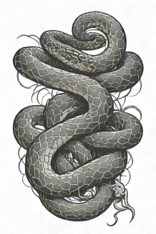 Snake Coiled And Spider Web Gym Engeeier