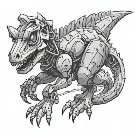 Mech Dinosaur Using Computer