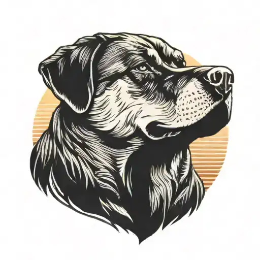 Mountains Rottweiler Sunset