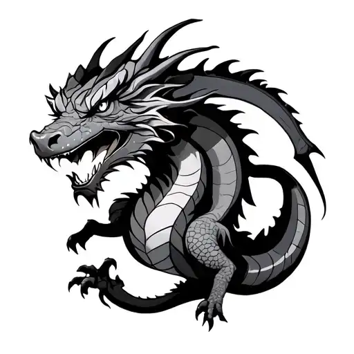 Dragon With A Pheniox Who With Adventure Themed