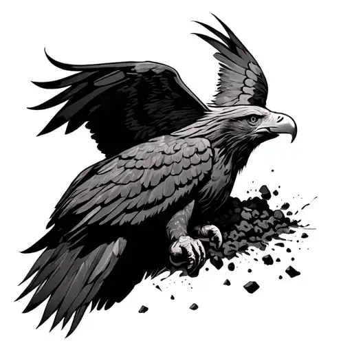 Eagle Grasping Coal