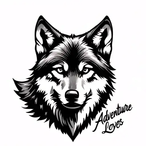 Lone Wolf Who Loves Adventure Themed