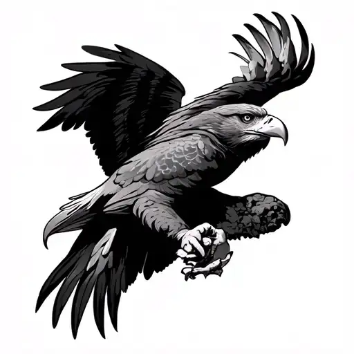 Eagle Grasping Coal