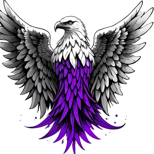Angel Wing Purple And Eagle Wing