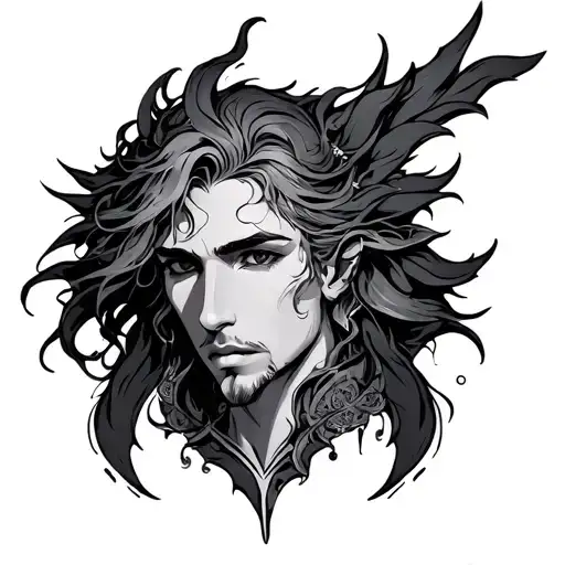 Meliodas Shoulder Tattoo In A Straight Line