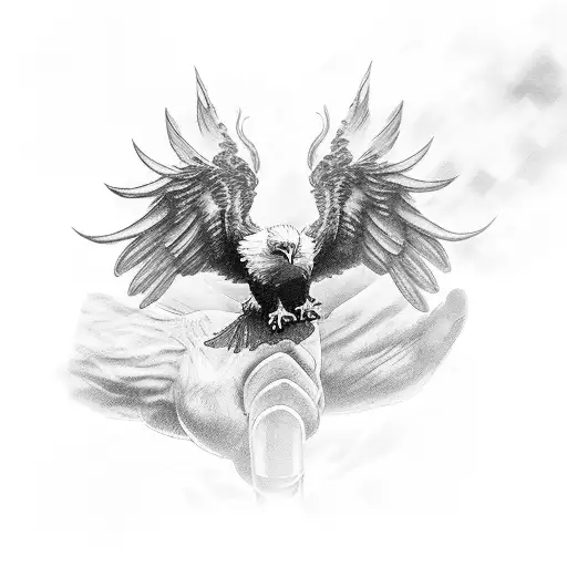 An Eagle Carrying Zeus's Thunderbolt In Its Talons