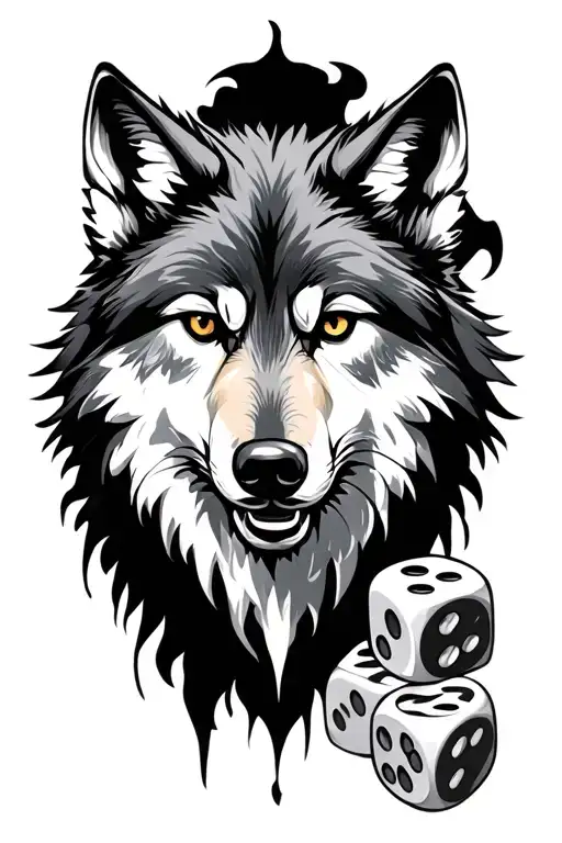 Wolf Rolling Dice