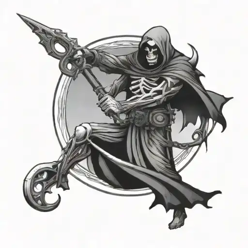 Reaper Holding Scythe