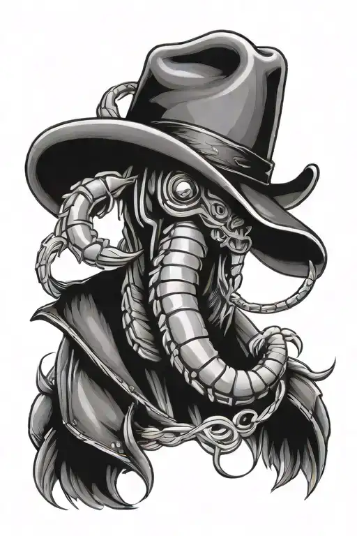 Shrimp With Cowboy Hat Smoking