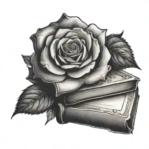 Small Rose With Books