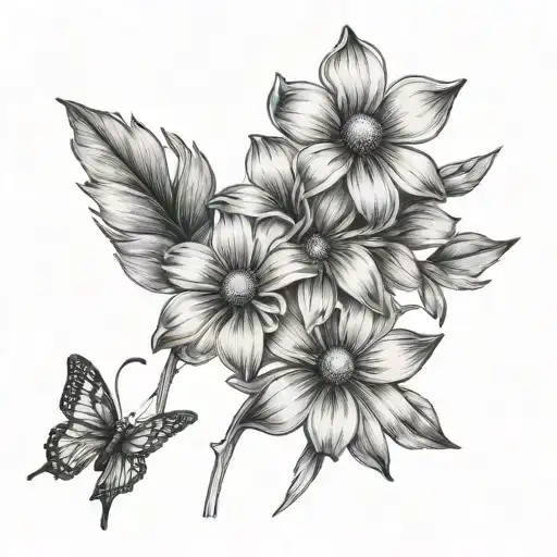 Daisy And Sweet Pea Flowers