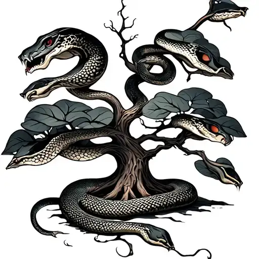 Poison Tree With Snakes