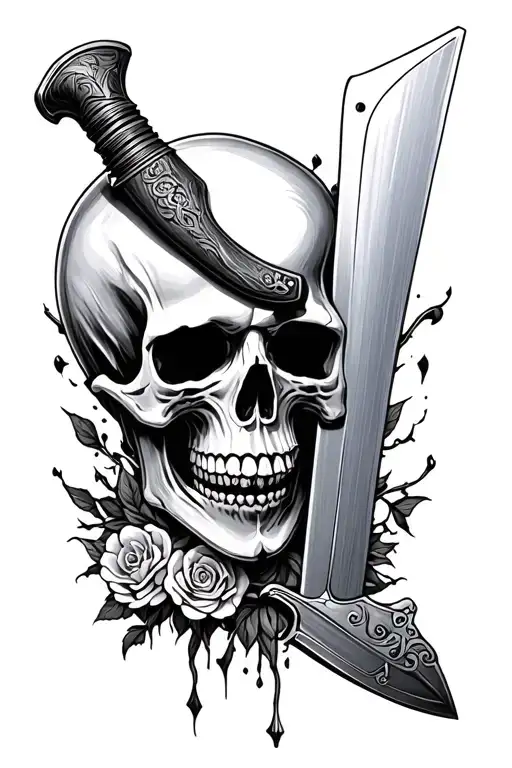 Skull And Knife