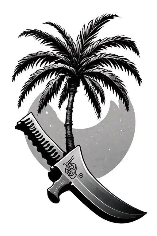 Palm Tree And Machete