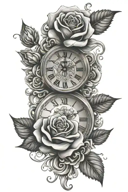 Date Rose Horloge