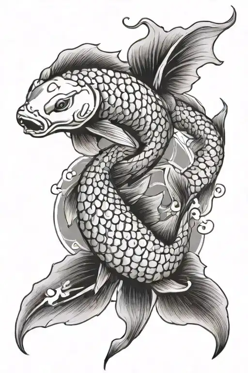 Koi Fish And Angle