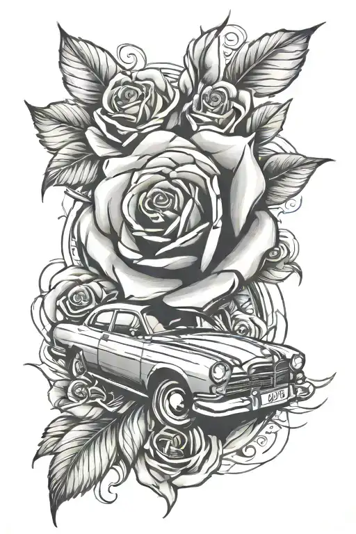 Car Part With Rose