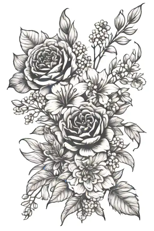 November And Febuary Birth Flower Bouquet