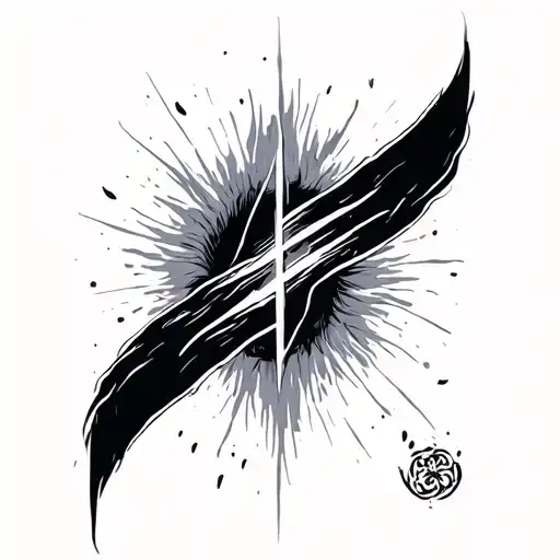 Pain Phrase With A Line In The Middle Part