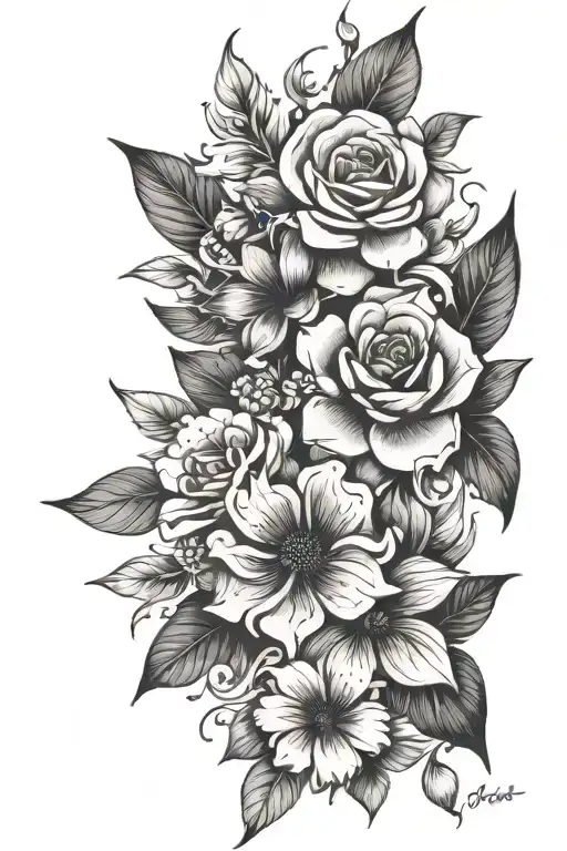 Floral And Quote Written