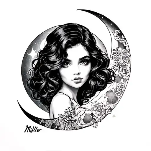 Miller Highlife Moon Girl