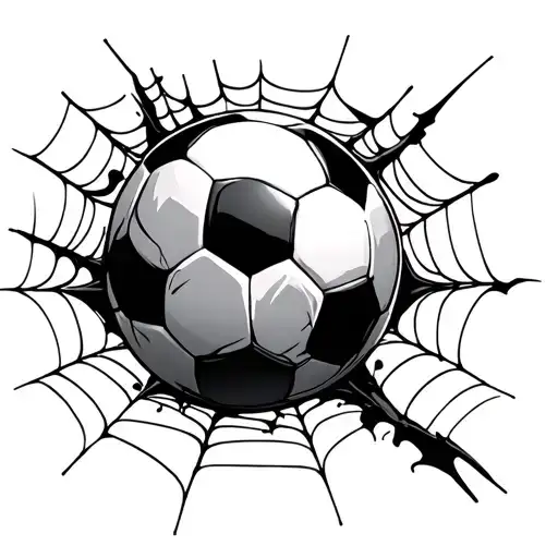 Spider Web And Soccer Ball Breaking