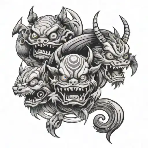 Four Different Yokai Creature Inspired
