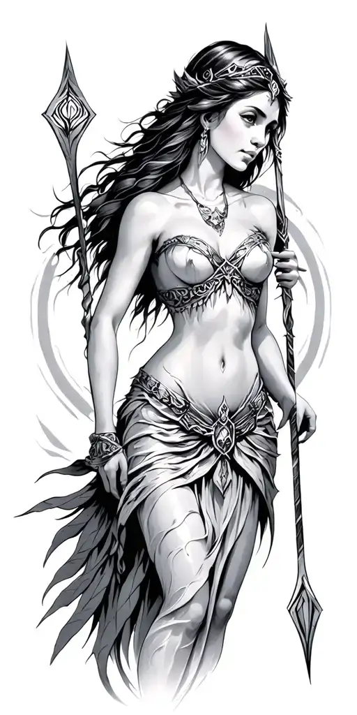 Artemis Goddess Dow And Quiver