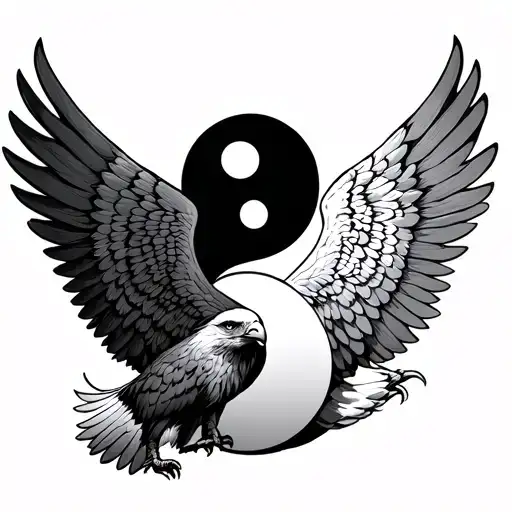 Eagle Wings Deployed With Yin-yang