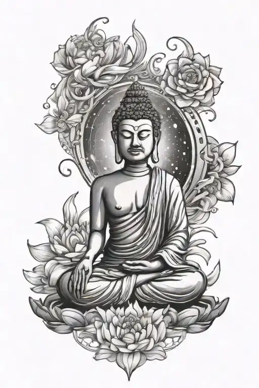 Buddha Meditation Universe Energy Being Held