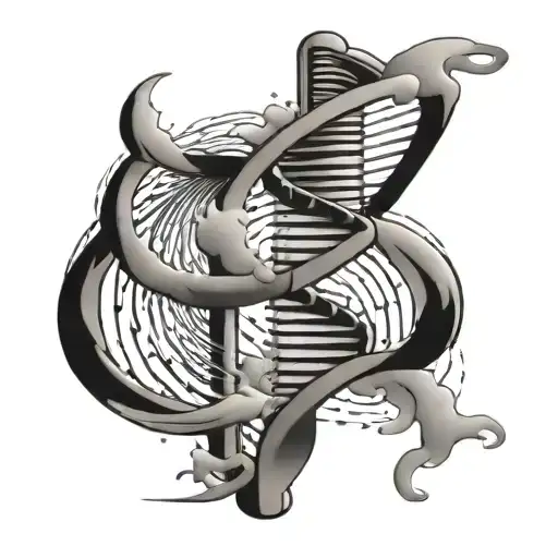 Dna With Waves Crashing