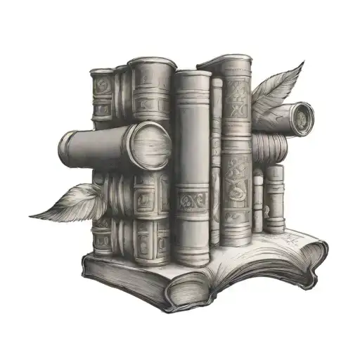 Book Open Acting As A Bookshelf Filled With Books