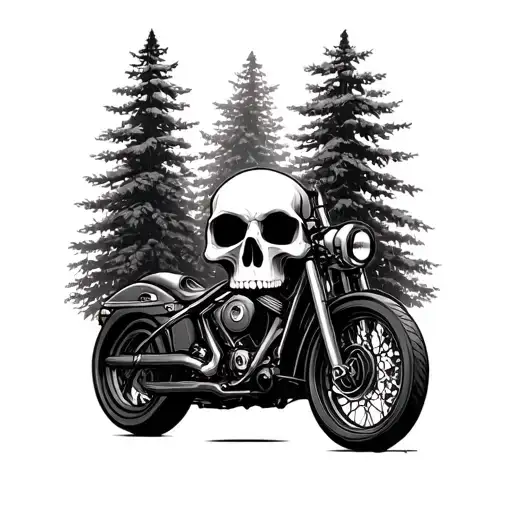 Forest Skull Adventure Motorcycle
