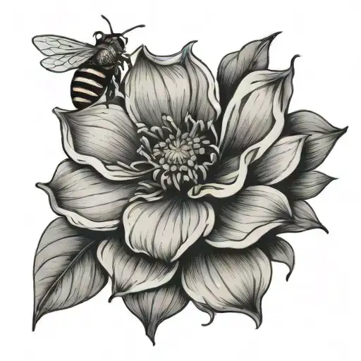 Flower And Bee