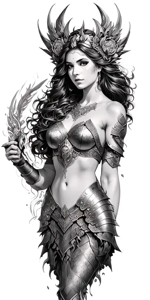 Goddess Wearing Armour