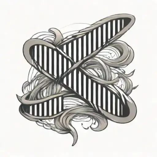 Dna With Waves Flowing