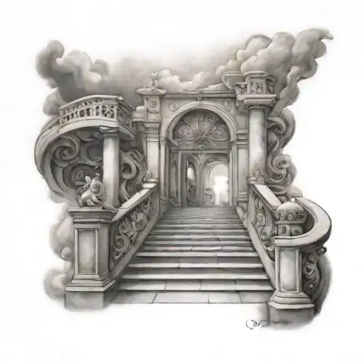 Stairs Going Into Heaven Gates