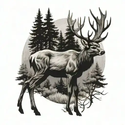 Deer And Forest