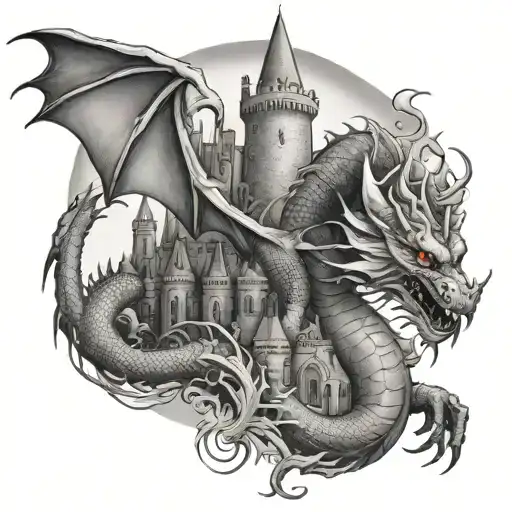 Dragon And Castle