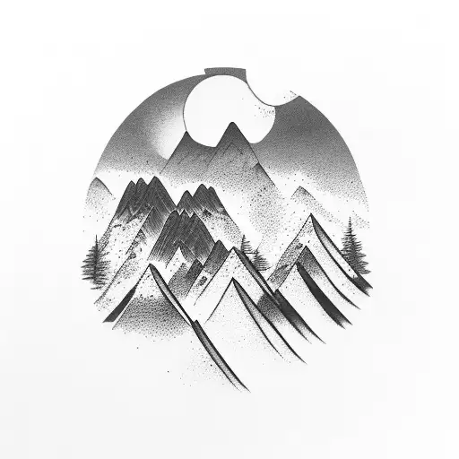 Mountain Scene With River